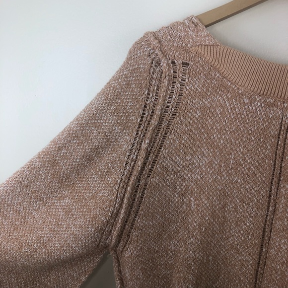 Free people ripe tide v neck sweater tan size medium - Picture 6 of 13